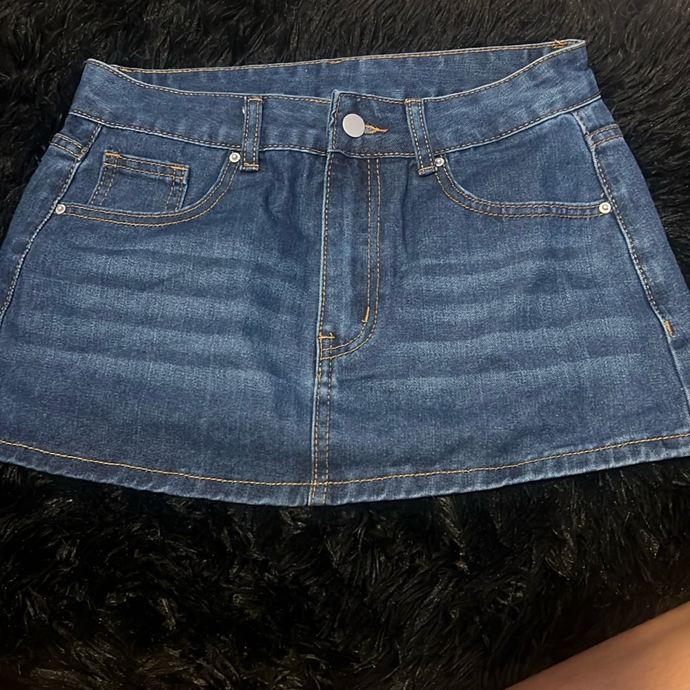 Dark denim miniskirt